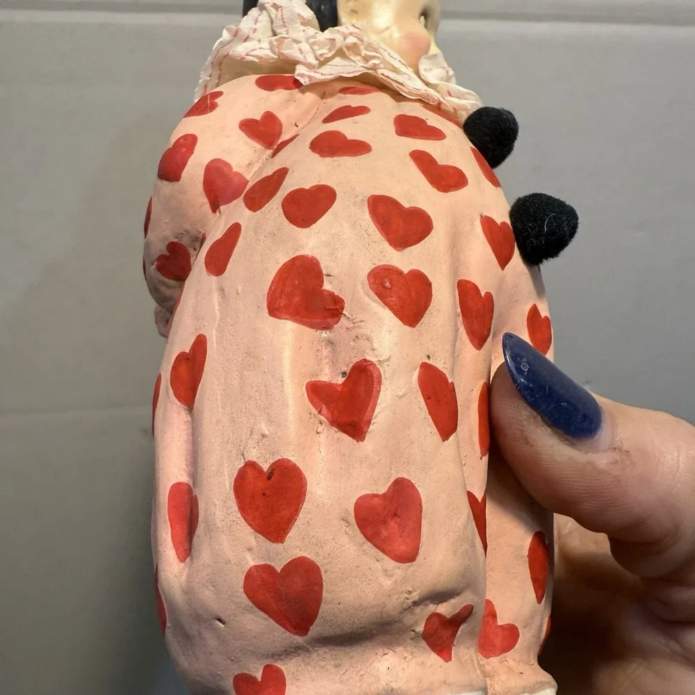 RARE Bethany Lowe Mary‎ Engelbreit Paper Mache figurine SWEET VALENTINE CLOWN